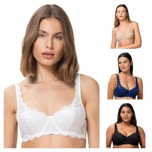 Triumph Amourette 300 Bra Underwired Padded Lacy Womens Lingerie 10166798 - Picture 1 of 27