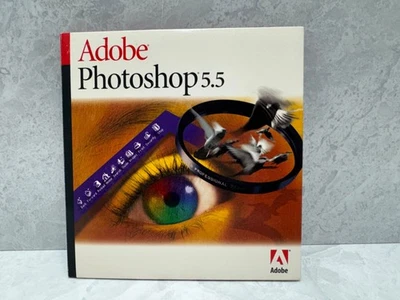 Juego de discos Adobe Photoshop 5.5 Windows versión 2 con CD de entrenamiento y número de serie Foto 1 de 4