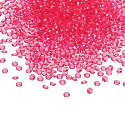 4000 Pcs Acrylic Wedding Table Diamonds 6mm Crystals Gems Rose Red Foto 1 de 4