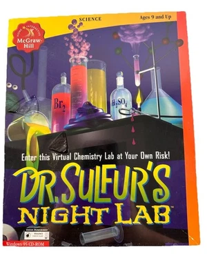 Dr. Sulfurs Night Lab PC Windows 95 CD-ROM Mcgraw Hill 1996 Vintage Virtual - Image 1 of 4