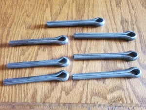 Set of 7 Large Unused Vintage Old Stock 3/8" x 3 1/2" Cotter Keys - Picture 1 of 2