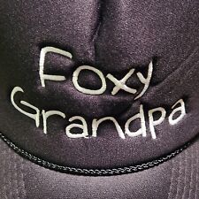 "Foxy Grandpa" Black Rope Mesh Snapback Trucker Adjustable Gift Baseball Cap Hat