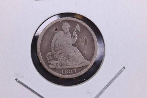 1837 Seated Liberty Half Dime, Affordable Circulated Coin. Store Sale #11446 Cover
