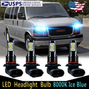 For GMC Savana 2500 3500 1996-2020 4X Front LED Headlight Bulb High Low Beam HKL - Picture 1 of 12