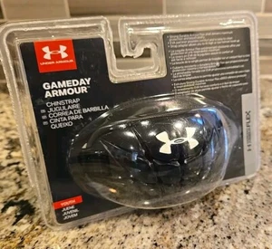 Correa para la barbilla Under Armour Gameday Armour negra nueva para niños - Imagen 1 de 1