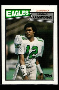 1987 Topps #296 Randall Cunningham Pack Fresh Eagles Rookie Card Sharp Centered