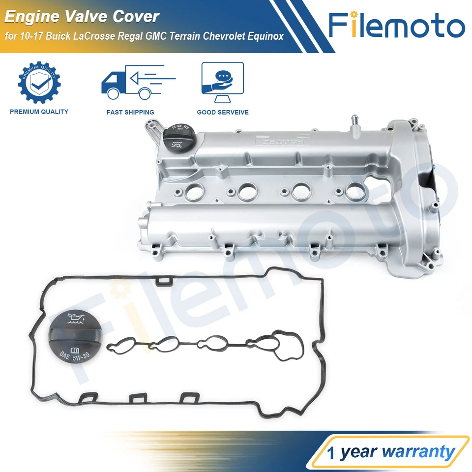Engine Valve Cover for 10-17 GMC Terrain Chevrolet Equinox Buick 12610279 2.4L