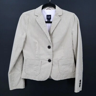 Gap Blazer Womens 2 Beige Academia Preppy Old Money Classic Timeless Corporate - Image 1 of 4