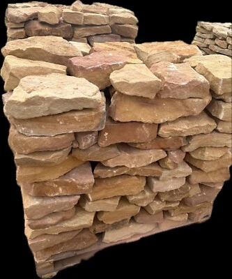 3paletten Mauerstein Trockenmauerstein Wasserbausteine Bruchstein Sandstein gelb - Bild 1 von 4