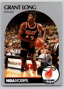 Tarjeta de baloncesto Grant Long 1990-91 NBA Hoops #167 Miami Heat - Imagen 1 de 2