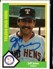 Jeff Jones auto 1990 CMC Toledo Mud Hens card bb1468