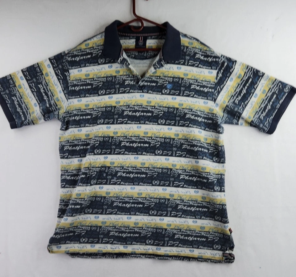 Camisa polo de algodón multicolor con logotipo deletreado Phat Farm para hombre 3XL Foto 1 de 4