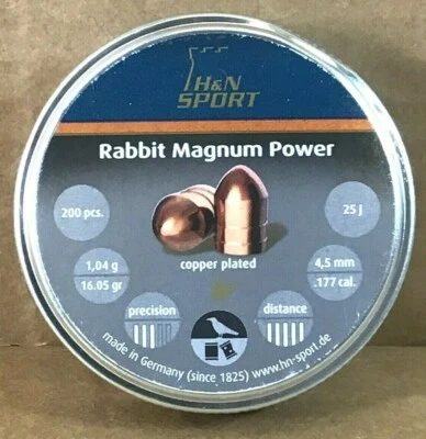 HAENDLER & NATERMANN H&N Rabbit Magnum Power Pellets .177 Cal 16.05 Grains 200ct
