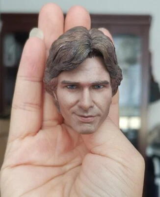 1/6 Han Solo Harrison Ford Smile Version Head Sculpt Fit 12'' Male figure Body - Image 1 of 4