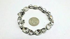 Vintage Clear Rhinestone Bracelet - Bild 1 von 7