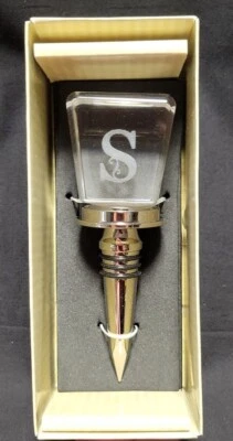 Cypress Home Wine Bottle Stopper Monogram Letter S Foto 1 de 4