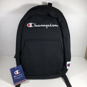 Mochila con Capucha Champion Tejido Inverso Nueva Bolso Escolar Negro - Imagen 1 de 9