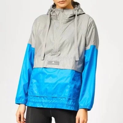 Stella McCartney RARA Adidas Camisa para Correr Chaqueta Top Talla 36 Gris Azul Peso Ligero Foto 1 de 4