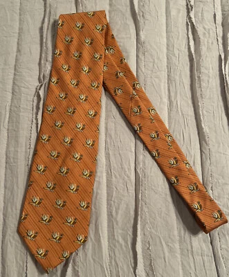 Corbata para hombre 100 % seda naranja hecha en excelente estado Vineyard Vines hecha en EE. UU. Foto 1 de 4