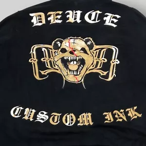 DE COLECCIÓN RARO Jason Dussault Deuce Killer Panda Para hombres XL Cremallera Completa Sudadera con Capucha Chaqueta Negra - Imagen 1 de 14