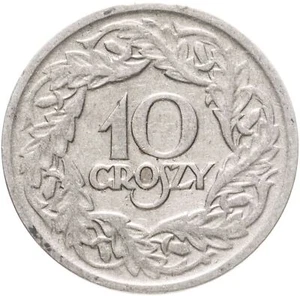 Polish Coin 10 Groszy | Eagle | Poland | 1923 - Picture 1 of 8