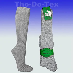 Kniestrümpfe mit Wolle, Plüschsohle, weicher Bund, gute Länge und Passform, grau - Bild 1 von 3