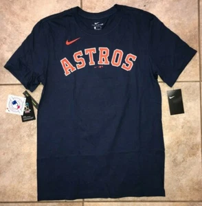 Mens Nike MLB Houston Astros George Springer #4 Shirt Blue N199-44B Sz S NWT - Picture 1 of 5