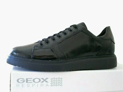 Geox D Thymar E-Pat.Suede scarpe donna sneakers Pelle nero suola 3,4cm n.39 €125 - Immagine 1 di 4