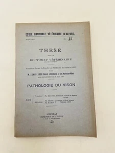 Pathologie du vison - Thèse vétérinaire - M. Schloesser Désiré - 1935 - Imagen 1 de 6