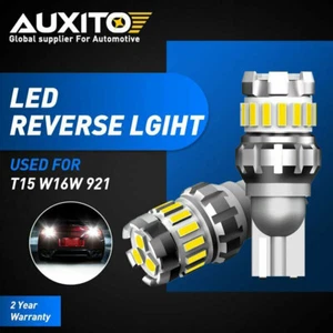 AUXITO 2X T15 912 921 W16W FREE CANBUS LED Reverse Wedge Globe Car Light Bulbs - Picture 1 of 11