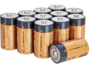 Amazon Basics 12 Pack C Cell All-Purpose Alkaline Batteries, 5-Year Shelf Life - Picture 1 of 5