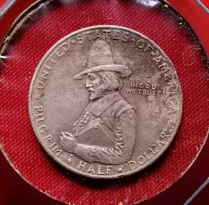 1920-D Pilgrim Commemorative Half Dollar, Solid Gem BU++ - Picture 1 of 2