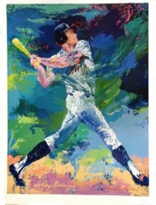 Rusty Staub Leroy Neiman Lithograph Poster 25x36 NY Mets Vintage 1975 ORIGINAL - Image 1 of 4