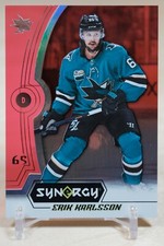 2018-19 Upper Deck Synergy Veterans Red Erik Karlsson #15 San Jose Sharks
