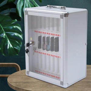 Mobile phone storage cabinet, 24 compartments, lockable, secure, wall mounted - Picture 1 of 14