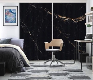 3D Black Marble R3376 Window Photo Curtain Printing Fabric Panda 2023 - Picture 1 of 7