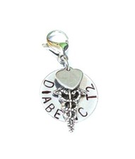 Medical Alert Bracelet Charm Key Ring Stainless Steel Medical Disc & Charm