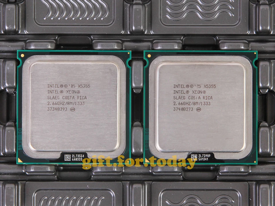 Lot of 2 pcs Original Intel Xeon X5355 2.66 GHz LGA 771 Quad-Core Processor CPU - Image 1 of 1