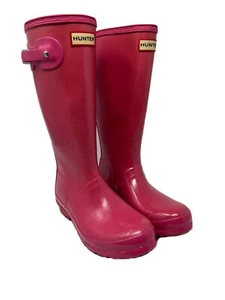Hunter Original Glitter Fin Waterproof Rain Boots Big Kids Style Girls 6 - Picture 1 of 7