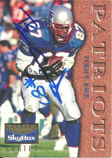 Ben Coates New England Patriots/ Livingstone Personally Autographed Card
