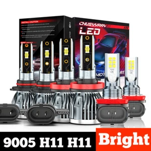 Combo de faros LED altos/bajos + faros antiniebla 6000K para Honda Pilot 2006-2018 - Imagen 1 de 24
