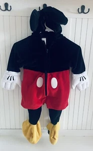 Disney Mickey Mouse Velour Plush Costume Size 6-12 Months EUC - Picture 1 of 4