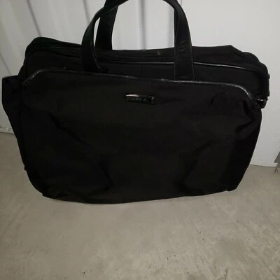 Maletín expandible Lodis de nailon y cuero negro 💼  Foto 1 de 3