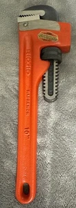 NOS VINTAGE RIDGID 10” RAPWRENCH PIPE WRENCH 31395 BROAD JAW USA HEAVY-DUTY - Picture 1 of 24