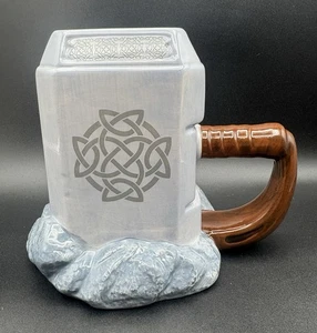 The Avengers Marvel Thor Becher Tasse Hammer Mjolnir Keramik geformt grau Superheld - Bild 1 von 8