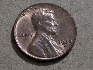 Circulated Uncertified 1964 D Lincoln Penny Letters On Edge Actual Coin Shown - Picture 1 of 2