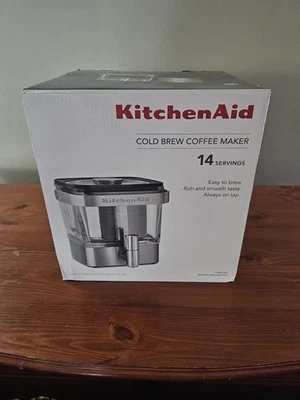 KitchenAid Cold Brew Coffee Maker KCM4212SX, Brushed Stainless Steel, 28 oz NEW - Image 1 of 2