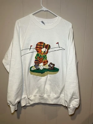 Sudadera Jerzees Garfield Vintage Blanca Talla XL Golf Con Gopher Retro  Foto 1 de 4