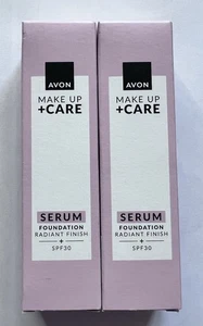 Avon 3-in-1 Make-Up + Care Serum Foundation 2X 30ml SPF 30 125G Warm Ivory - Picture 1 of 2
