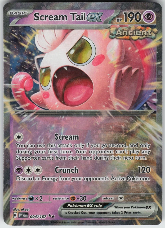 Holo Foil Scream Tail ex 094/167 Double Rare SV06: Twilight Masquerade Near Mint - Image 1 of 1